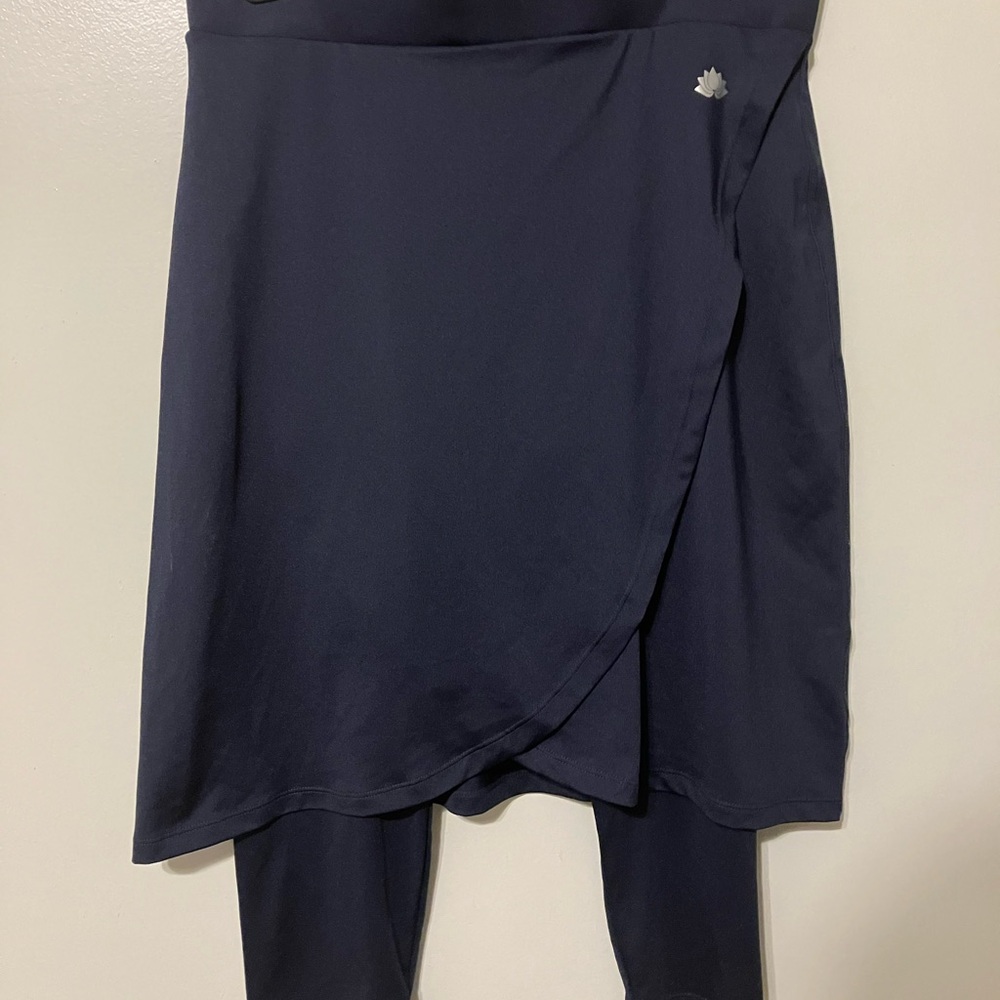 Navy Blue Snoga Faux Wrap 22’ Skirt
